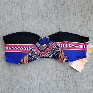 NWT Ripcurl Sun Warrior Bandeau Bikini Top New!